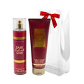 Bath &amp Body Works DARK VELVET OUD Fine Fragrance Mist &amp Ultimate Hydration Body Cream 2-piece Gift Set with a Red Bow for Holidays ? Full Size