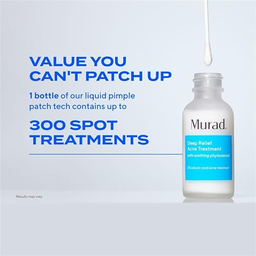 Murad Deep Relief Acne Treatment with 2% Salicylic Acid - Deep Painful Acne Spot Treatment for Face ? Redness Relief Fast Acting Blemish Serum Soothing Breakout Treatment - 1Fl Oz