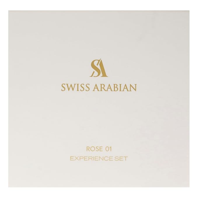 Swiss Arabian Rose 01 Giftset - Arabian Perfumes for Women and Men - Long Lasting Perfume - Floral Rose Vanilla Perfume - 3 Bottles with Case - 4 pc