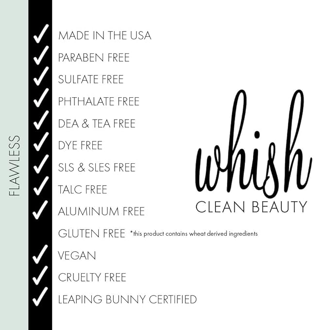 Whish Flawless Post Wax &amp Shave Serum - Ingrown Hair Treatment for Men and Women - Calming Aftershave Oil for Razor Wax &amp Laser Bumps - With Aloe &amp Salicylic Acid - Paraben &amp Sulfate