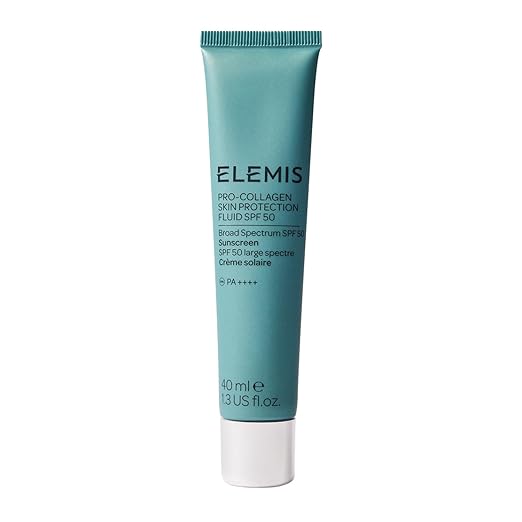 Elemis Pro-Collagen Skin Protection Fluid SPF 50 | Hydrating Face Sunscreen | Lightweight &amp Fast-Absorbing | 40ml