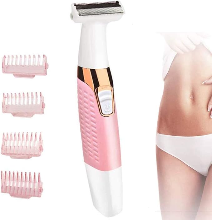 Electric Shaver Trimmer for Women Full BodyPainless Lady Wet &amp Dry Electric Bikini Line Trimmer Body Hair Remover for Leg Underarm Eyebrow PublicUSB Rechargeable Cordless Waterproof