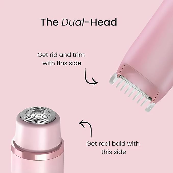 Comfort 2 in 1 Electric Lady Shaver Razor for Women Dual Head Electric Hair Trimmer for Women Ipx7 Bikini Trimmer (Purple)