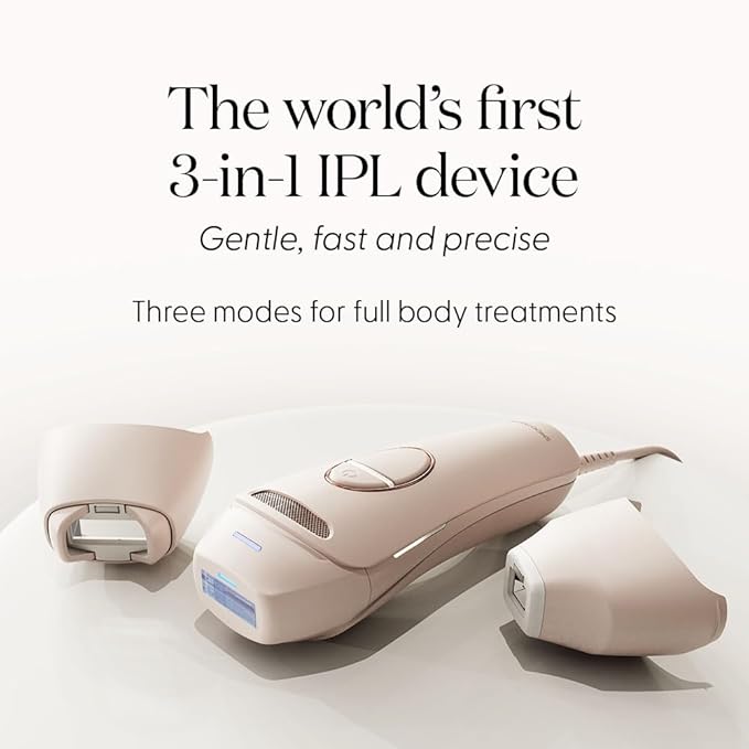 Smoothskin Pure Switch IPL Laser Hair Removal with Sapphire Pro Ice Cooling in Soft Pink The World??First 3-in 1 IPL for Body Face Bikini Alternative to Laser Corded