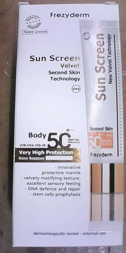 FrezyDerm Sun ScreenVelvet Second Skin Technology Body SPF50+
