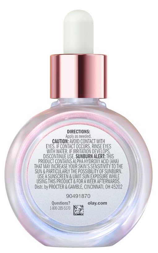 Olay Super Serum Night Repair Fragrance-Free - Niacinamide Peptide Salicylic &amp Lactic Acid Glycerin ?- 5-in-1 Skin Care Benefits - Hydrating Evens Tone Reduces Dark Spots Anti-Aging 1.0 Oz