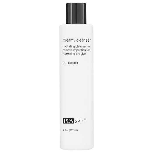 PCA SKIN Creamy Moisturizing Face Cleanser Gentle Daily Face Wash for Dry and Sensitive Skin Leaves Skin Feeling Soft and Smooth Helps Remove Makeup Dirt and Impurities from Skin 7.0 oz Bottle