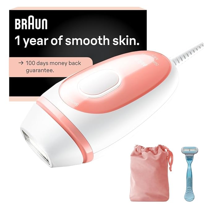 Braun IPL at Home Laser Hair Removal for Women and Men Silk Expert Mini PL1014 with Venus Razor Permanent Visible Hair Reduction in Hair Regrowth for Body &amp Face Corded