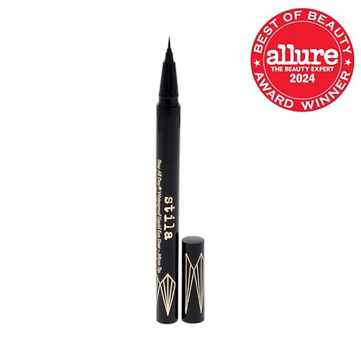 stila Waterproof Liquid Eye Liner Stay All Day Makeup with Fine Brush Tip Lasting Satin Finish Smudge-Proof &amp Transfer-Resistant
