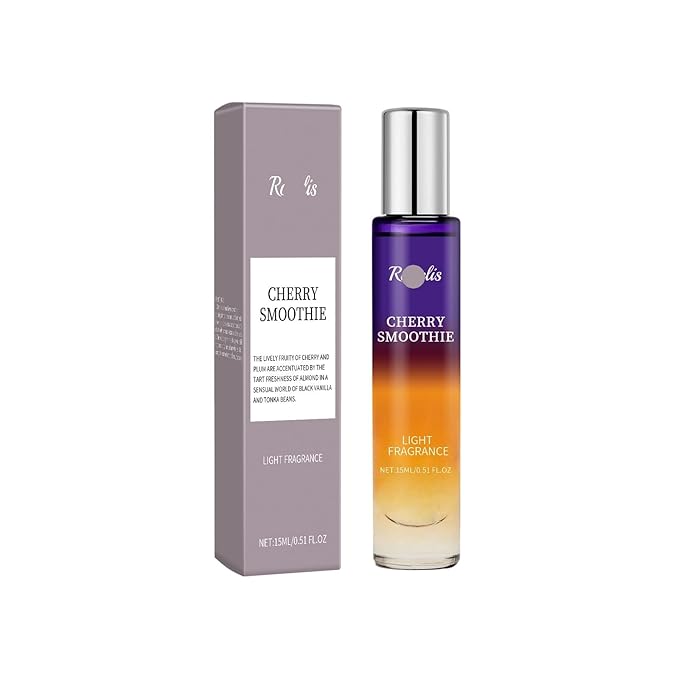 Cherry Vanilla Charm Rollerball Perfume - Natural Light Scent Portable &amp Exquisite Fragrance For Dates Long-lasting All-day Charming Scent(3PCS)