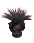 Hair Bun Hairpiece Claw Clip in Bun Chignon Fake Ponytail Hair Extension Wig for Women Daily Party (Dark Brown Color)