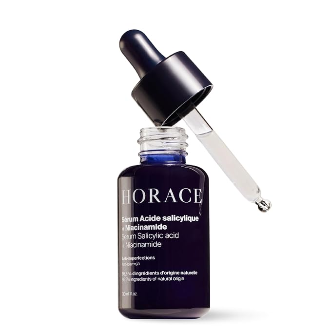 HORACE Salicylic Acid + Niacinamide Face Serum for Men ? Anti-Blemish Treatment for Pore Tightening Smoother Skin and Redness Reduction ? Vegan Skin Care for All Skin Types ? Unscented 30ml