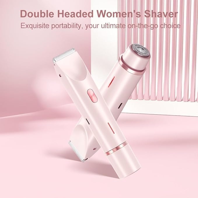 Comfort 2 in 1 Electric Lady Shaver Razor for Women Dual Head Electric Hair Trimmer for Women Ipx7 Bikini Trimmer (Purple)