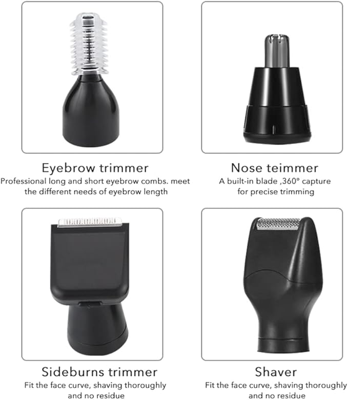 4 In1 Electric Nose Ear Trimmer for Men Shaver Rechargeable Hair Removal Eyebrow Trimer Safety Product Shaving Machine Face Care