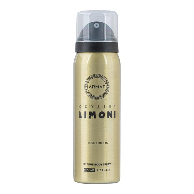 Armaf Odyssey Limoni Fresh Edition ? Citrus Marine Amber ? 4-Piece Gift Set for Unisex (3.4 oz Eau de Parfum + 3.4 oz Shower Gel + 1.7 oz Body Spray + 8.4 oz Shampoo)