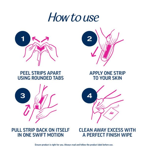 Veet Leg and Body Hair Remover Cold Wax Strips 40 ct (Pack of 3)