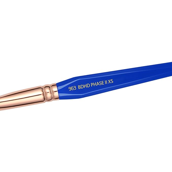 Bdellium Tools Professional Makeup Brush - Golden Triangle 963 BDHD Phase II xs - With All-Vegan Synthetic Fibers For Precision Blending Highlighting Contouring and Softening (Blue 1pc)