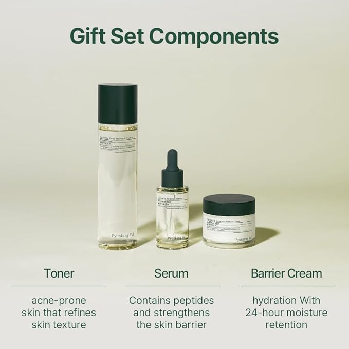 [PKY] Pyunkang Yul Calming Skincare Gift Set with Premium Gift Wrapping Vegan Korean Skincare (3-item set) Stocking Stuffer Christmas Holiday New Year gift set