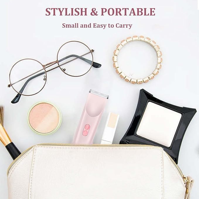 IUI Beauty Shaver IUI Beauty Electric Shaver 2-in-1 Painless Bikini Hair Trimmer Gentle &amp Safe on The Go Smooth and Painless IPX7 Waterproof Dual-Head Design Wet &amp Dry Use Leafverve(Pur