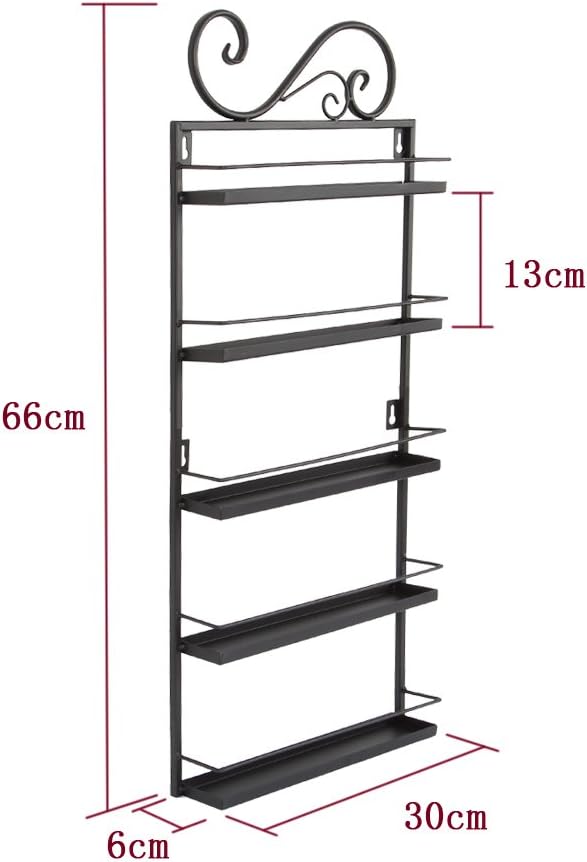 DAZONE Nail Polish Wall Mounted Rack Organizer Holds 50 Bottles Nail Polish Shelf Black