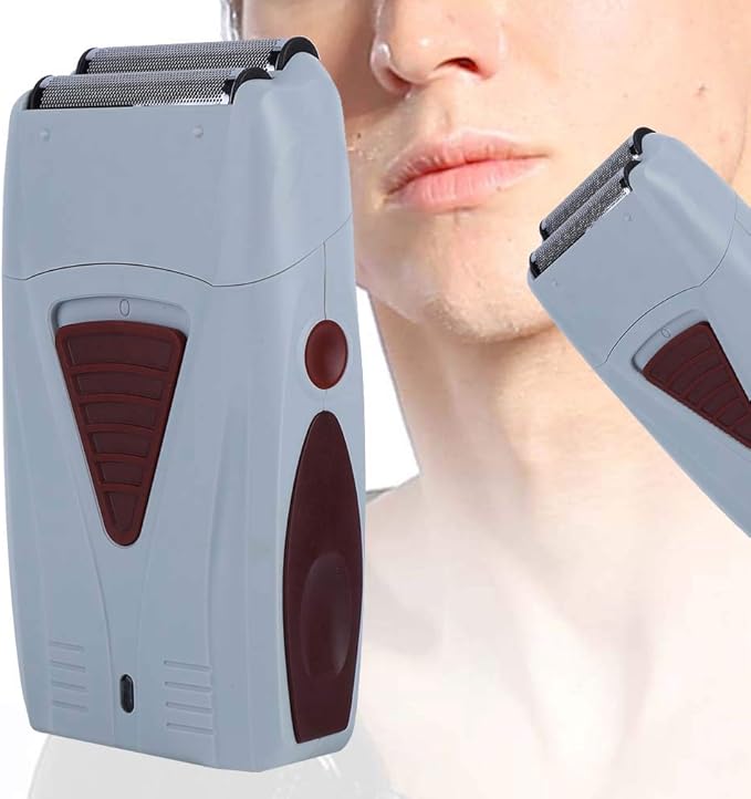 Electric Double Foil Shaver Cordless 2-in-1 Hair Trimmer Multifunctional Grooming Tool