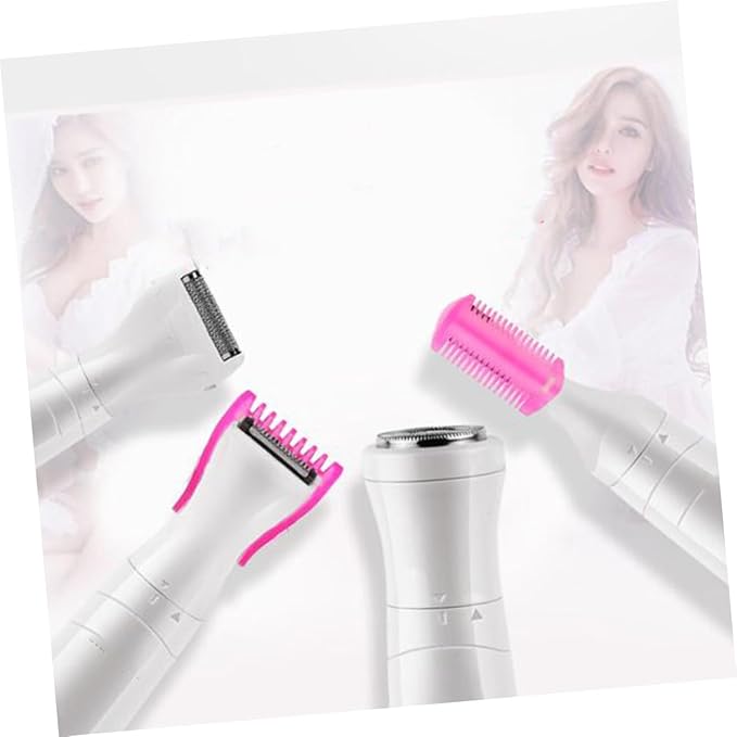 1Pc Electric Shaver for Women Armpit Body Hair Trimmer Rechargeable Painless Hair Removal Device in Pearl White for Sensitive Areas Easy Cleansing