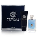 Versace Pour Homme Men Gift Set (Eau De Toilette Spray Hair and Body Shampoo)