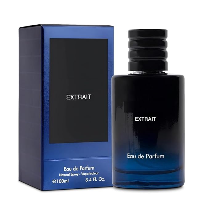 4-Piece Fragrance Gift Set for Men - Strong Extrait Pour Homme and Blue De Paris Aromatic Floral Oriental &amp Woody Notes - 3.4 OZ Eau De Parfum