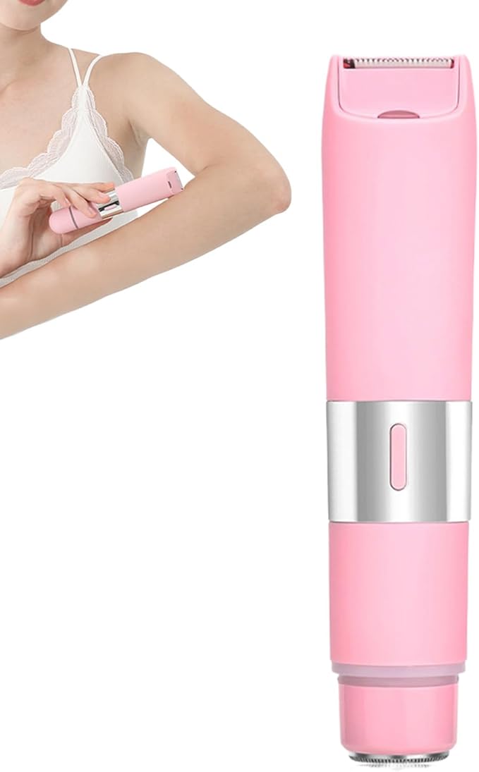 Bikini Trimmer for Women - 400mA Blade Shaving Device 15.5x3cm Wet Dry Grooming Tool | Rechargeable Portable Electric Hair Remover Smooth Skin Precision Trimming System for Face Legs Home Travel
