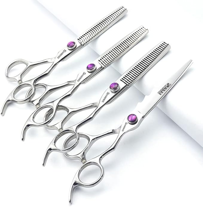 6/6.5 inch professional salon hairdressing scissors Japanese steel sharp cutting barber shop hair stylist special hair styling tools (6-inch 4pc)
