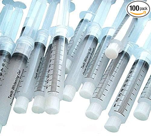 100 Syringes (10cc Each) of 44% Tooth Whitening Gel for Whitener Teeth