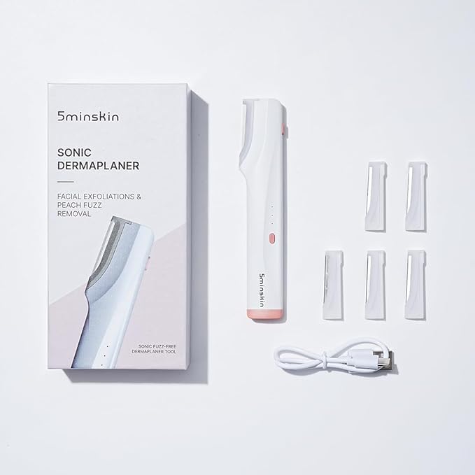 Electric Dermaplaning Tool for Face - Professional Exfoliation and Peach Fuzz Removal | Painless Facial Hair Remover for Smooth Radiant Skin