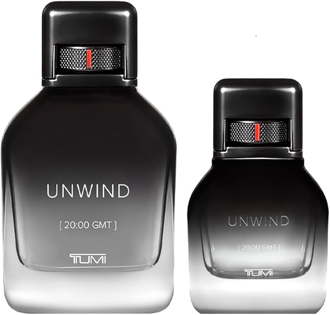 TUMI UNWIND [20:00 GMT] Gift Set - Warm Cologne for Men with Floral &amp Woody Fragrance Notes - 6.7 oz &amp 1.0 oz Eau de Parfum