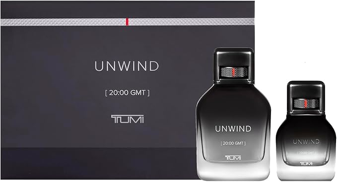 TUMI UNWIND [20:00 GMT] Gift Set - Warm Cologne for Men with Floral &amp Woody Fragrance Notes - 6.7 oz &amp 1.0 oz Eau de Parfum