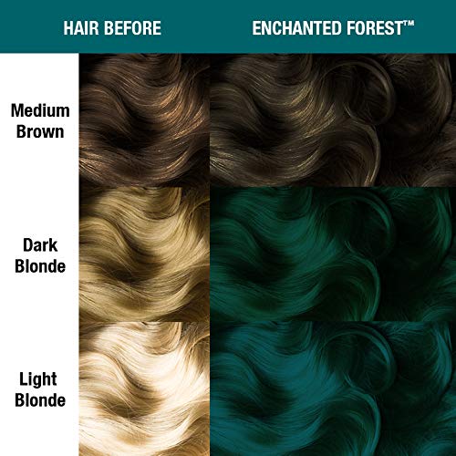 MANIC PANIC Classic Enchanted Forest Semi Permanent Hair Color - Deep Teal Green Hair Dye for Women &amp Men That Lasts 4-6 Weeks - Vegan Ammonia &amp Cruelty-Free - Create &amp Mix Custom Shades