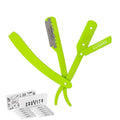 GRAVITY RAZORS Professional Straight Razor Kit ? Minimal Exposure Includes 10 Premium Blades 0.5mm Exposed Green