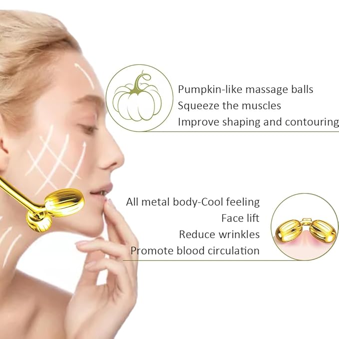 Yeamon Gua Sha Facial Tools and Face Roller Set Facial Massage Tool for Women?™s Skincare RoutineCooling Stainless Steel Face Sculpting Eyes Roller Guasha for Daily Use or Self-Care Gift for Women