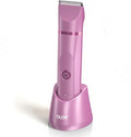 OLOV Electric Body Hair Trimmer - Groin Trimmer for Men - Bikini Trimmer Women - Wet/Dry Shaver Groomer Replaceable Ceramic Blade Heads USB Recharge Dock Waterproof Hygiene Razor Pink