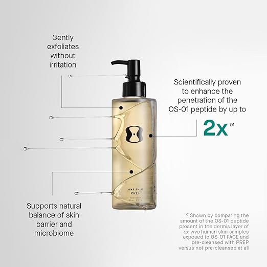 OneSkin PREP Facial Cleanser to Exfoliate and Support Skin Balance Dermatologist Tested &amp Safe for Sensitive Skin