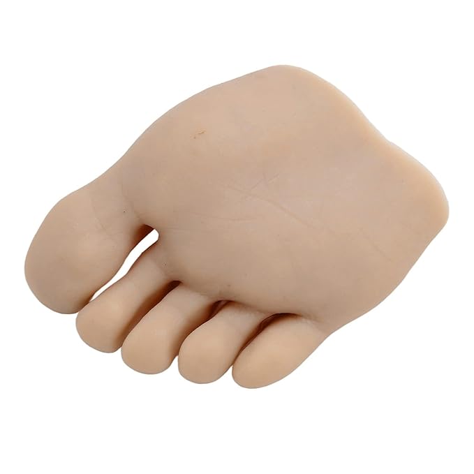 1 Pair Practice Fake Foot Flexible Movable Soft Silicone Fake Foot Prosthetic Manicure Tool For Nails Training Display Silicone Prosthetic