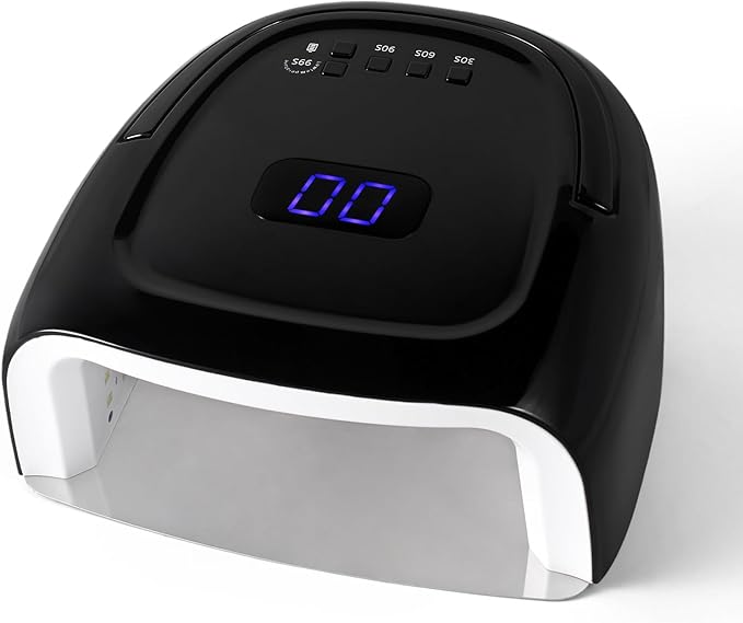 60W Rechargeable LED Nail Lamp Cordless Gel Lamp with Portable Handle &amp 42pcs Lamp Beads Automatic Sensor UV LED Nail Dryer 4 Timers Professional UV Light for Gel Nails