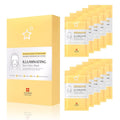 Leaders Insolution Illuminating Skin Clinic Mask | Omega-3 &amp Purslane Extract for Radiant Glow | Niacinamide Brightening Treatment | Even Skin Tone | 100% Natural Cotton (10 Sheets)