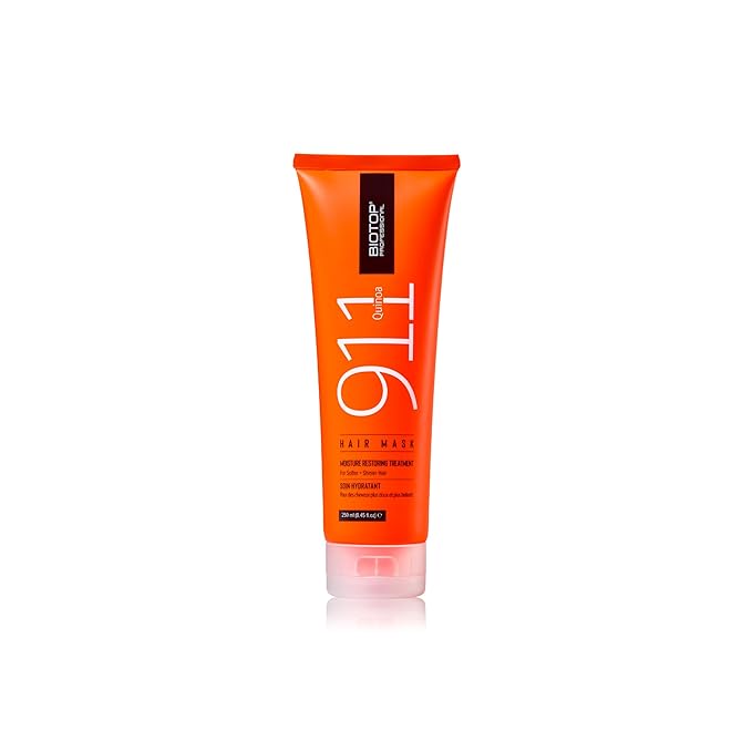 Biotop Professional 911 Quinoa Hair Mask - Repairing Hair Mask Treatment For Dry or Extremely Damaged Strands - Color Safe &amp Cruelty Free Hair Care - (8.45 oz/250ml)