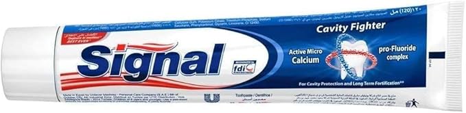 2 Box Signal Anti Caries Toothpaste Cavity Fighter Best Ever draft Micro Calcium Pro Fluoride Complex for Cavity Protection &amp Long Term Fortification (4.23 oz 120 ml Each One) ????? ?????? ?????