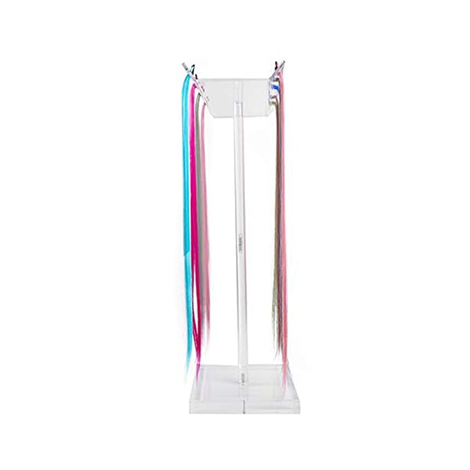 ANGGREK Acrylic Hair Extension Stand Transparent Sectioning Display Hair Extension Holder for Salon Home