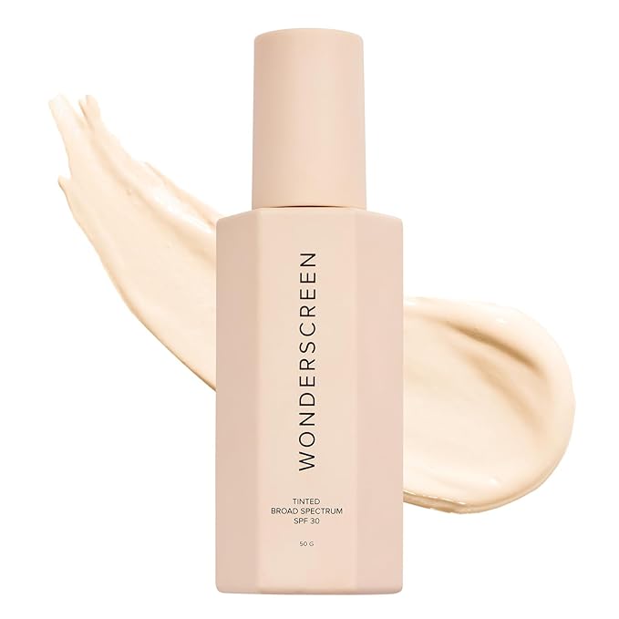 DIME Beauty Tinted Glow Wonderscreen SPF 30 Mineral Sunscreen for Face with 19% Zinc Oxide Tinted Moisturizer with SPF 50 g (Light)