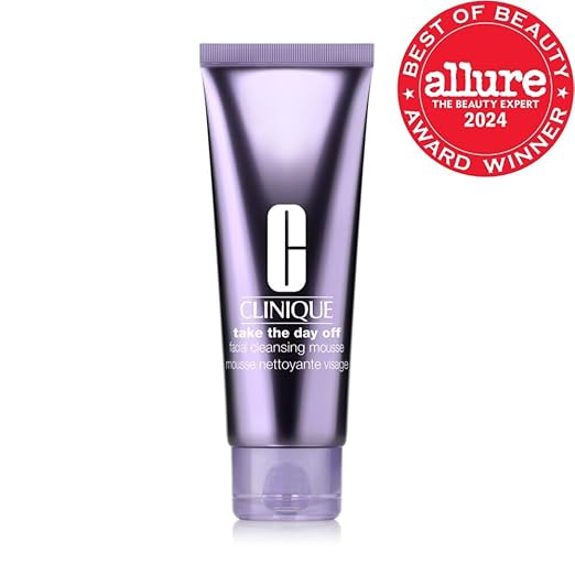 Clinique Take The Day Off Facial Cleansing Mousse With Hyaluronic Acid + Glycerin | Dissolves Makeup Sunscreen + Pollution | For All Skin Types 4.2 Fl Oz