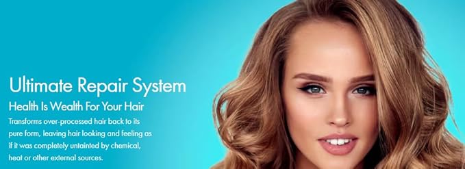 Hair Bar NYC Ultimate Hair Repair System Revival Hair Mask - Protein Repair Boost for Dry Damaged and Color Treated Hair Infused with Marine Keratin &amp Biotin 16.9oz 500ml