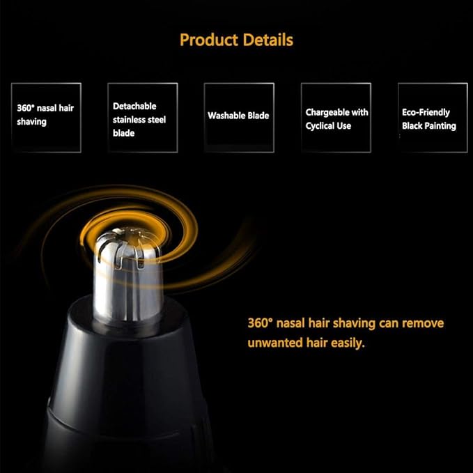Mens Facial Hair Trimmer Kit 4 IN 1 Rechargeable Nose Hair Stubble Beard Ear Eyebrow Shaver for