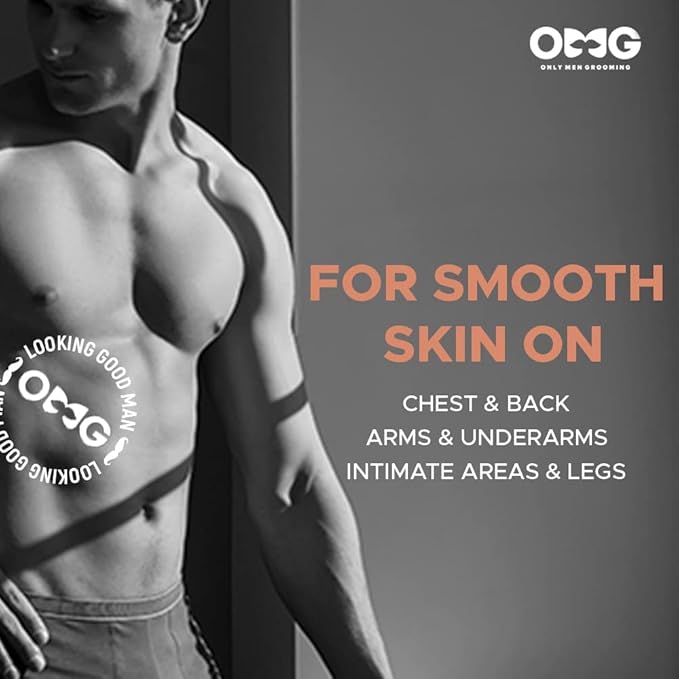 O.. M.. G Hair Removal Spray for Men | Painless Body Hair Removal Spray for Chest Back Hands Legs and Intimate Areas | 200ml